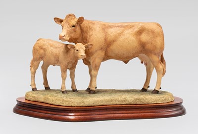 Lot 1093 - Border Fine Arts 'Blonde D'Aquitaine Cow and...
