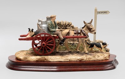 Lot 1016 - Border Fine Arts 'Delivering the Milk' (Donkey...