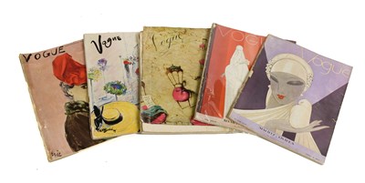 Lot Early Vogue Magazines comprising May 1927 and...