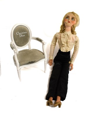 Lot An Art Deco Boudoir Doll of Marlene Dietrich...