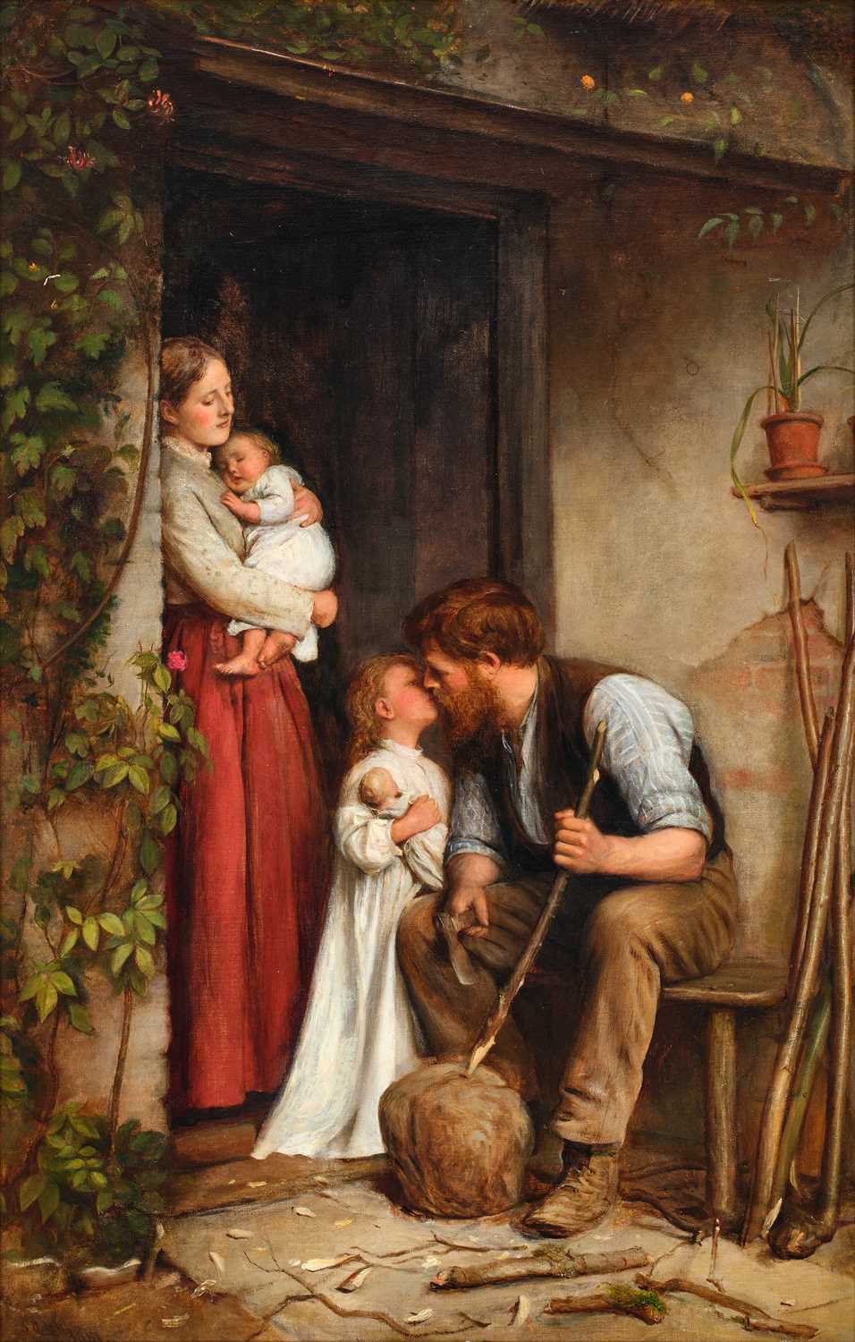 Lot 1062 - Joseph Clark ROI (1834-1926) "Bedtime" Signed...