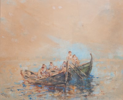 Lot 1035 - Ruston Vicaji (1856-c.1928) Study of figures...