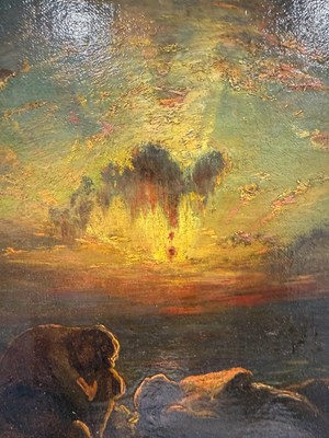 Lot 1059 - Attributed to John Linnell (1792-1882) "Sunset"...