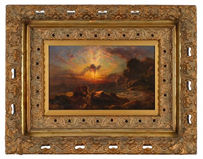 Lot 1059 - Attributed to John Linnell (1792-1882) "Sunset"...