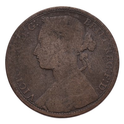 Lot 59 - Victoria, Penny 1877, narrow date, dies 8+H,...