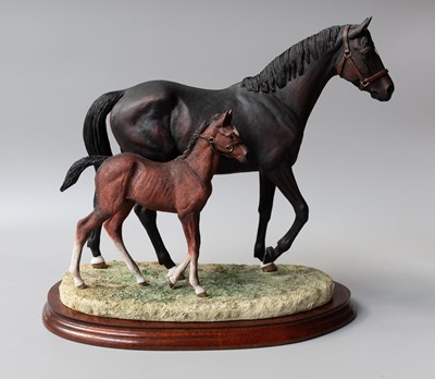 Lot 1045 - Border Fine Arts 'Thoroughbred Mare and Foal'...