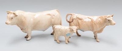 Lot 1127 - Beswick Charolais Cattle, comprising: Bull,...