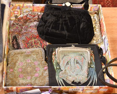 Lot 1349 - Six Early 20th Century Bead, Sequin and...