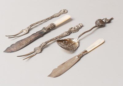 Lot 165 - A Collection of Assorted Silver Flatware,...