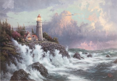 Lot 1198 - After Thomas Kinkade (1958-2012) "Conquering...