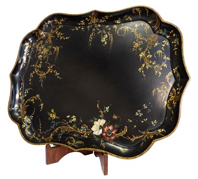Lot 216 - A Victorian Papier Mache Tray, late 19th...