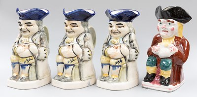 Lot 35 - A Set of Three Matching 20th Century Toby Jugs,...