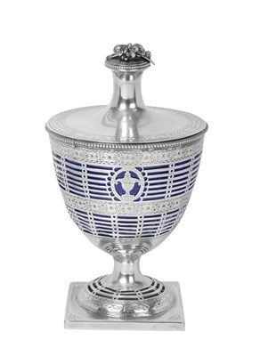 Lot A George III Silver Sugar-Basket and Cover