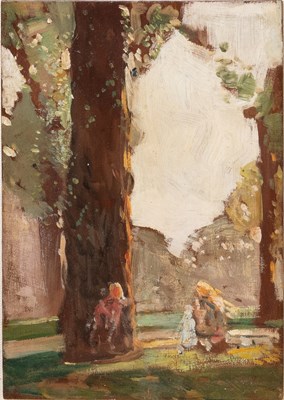 Lot 1188 - Harry Watson (1871-1936) "Two Figures" Oil on...