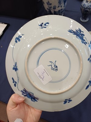 Lot 3 - A Chinese Porcelain Plate, Kangxi, painted in...