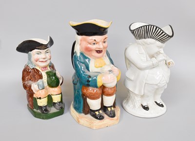 Lot 59 - A Victorian Pearlware Toby Jug, together with...
