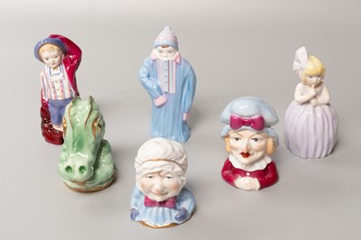 Lot 7 - A Group of Six Royal Worcester Porcelain...