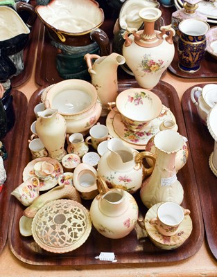 Lot 55 - A Collection of Royal Worcester Blush-ivory...