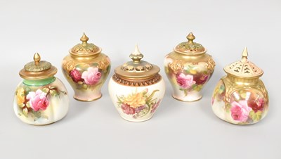 Lot 61 - Five Various Royal Worcester Porcelain...