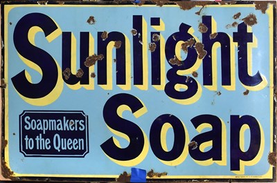 Lot 3209 - Sunlight Soap Enamel Advertising Sign