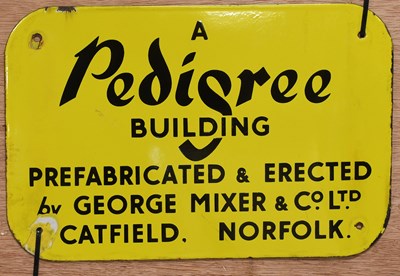 Lot 3207 - Pedigree Building Enamel Adverting Sign