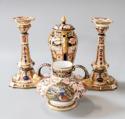 Lot 268 - A Pair of Royal Crown Derby Imari Porcelain...