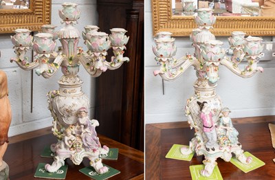 Lot 160 - A Pair of 19th Century German Porcelain...