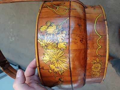 Lot 74 - A Chinese Bamboo Wedding Basket, in two tiers...