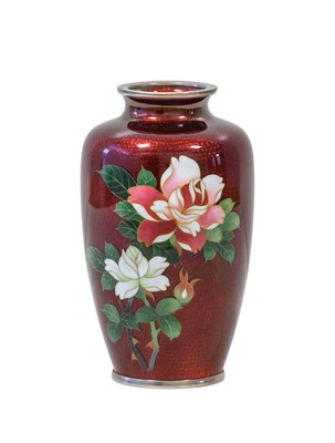 Lot 116 - A Japanese Ginbari Cloisonne Vase, Taisho...