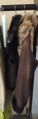 Lot 1243 - Modern Ladies Chocolate Brown Shearling Style...