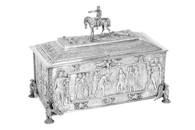 Lot A German Silver Casket