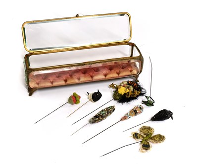 Lot Early 20th Century Bevelled Glass Glove Box...