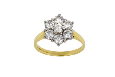 Lot 2249 - An 18 Carat Gold Diamond Cluster Ring the...