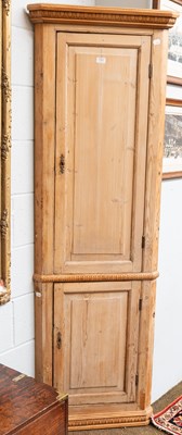 Lot 1387 - A Slender George III Standing Pine Corner...