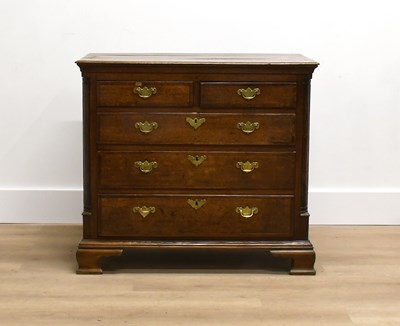 Lot 514 - A George III Oak and Mahogany-Crossbanded...