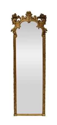Lot 457 - A Victorian Gilt and Gesso Pier Glass, 3rd...