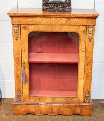 Lot 1358 - A Victorian Inlaid Walnut Pier Cabinet, 82cm...