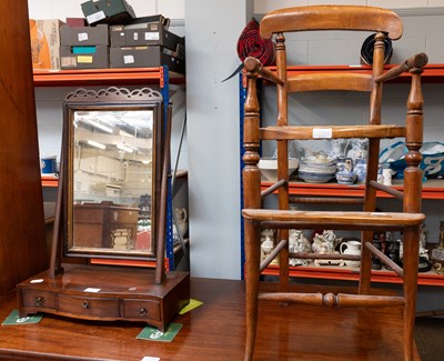 Lot 1328 - A George II Mahogany Dressing Table Mirror,...