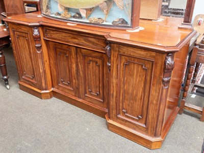 Lot 1382 - A Large Victorian Inverted Breakfront Mahogany...