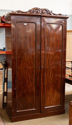 Lot 1380 - A Victorian Carved Mahogany Wardrobe, 113cm by...