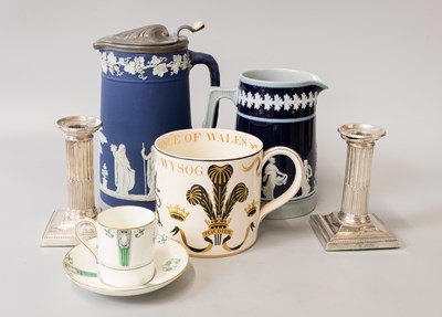 Lot 134 - Ceramics and Silver, comprising a Pair of...