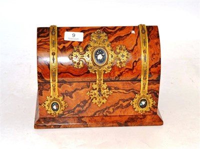 Lot 9 - Coromandel wood stationary box with pietra dura panels