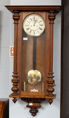 Lot 1314 - A Vienna Type Double Weight Driven...