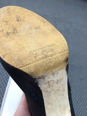 Lot 1027 - Pair of Dior Black Leather Heeled Boots,...