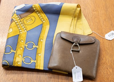 Lot 1138 - Gucci Tan Leather Folding Travel Manicure Set,...