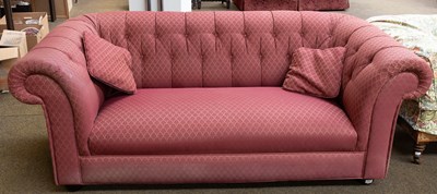 Lot 1351 - A Buttoned Chesterfield Style Sofa, 185cm