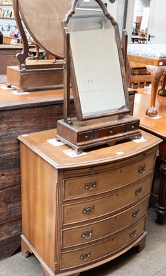 Lot 1378 - A 19th Century Walnut Dressing Table Mirror,...