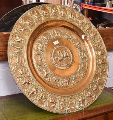 Lot 152 - A 19th Century Dutch Brass Arms Dish, 70cm...