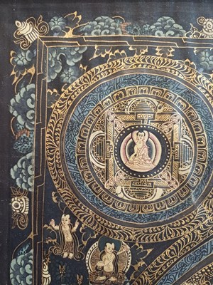 Lot 83 - A Tibetan Thangka, 20th century, painted in...