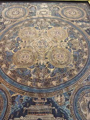 Lot 83 - A Tibetan Thangka, 20th century, painted in...